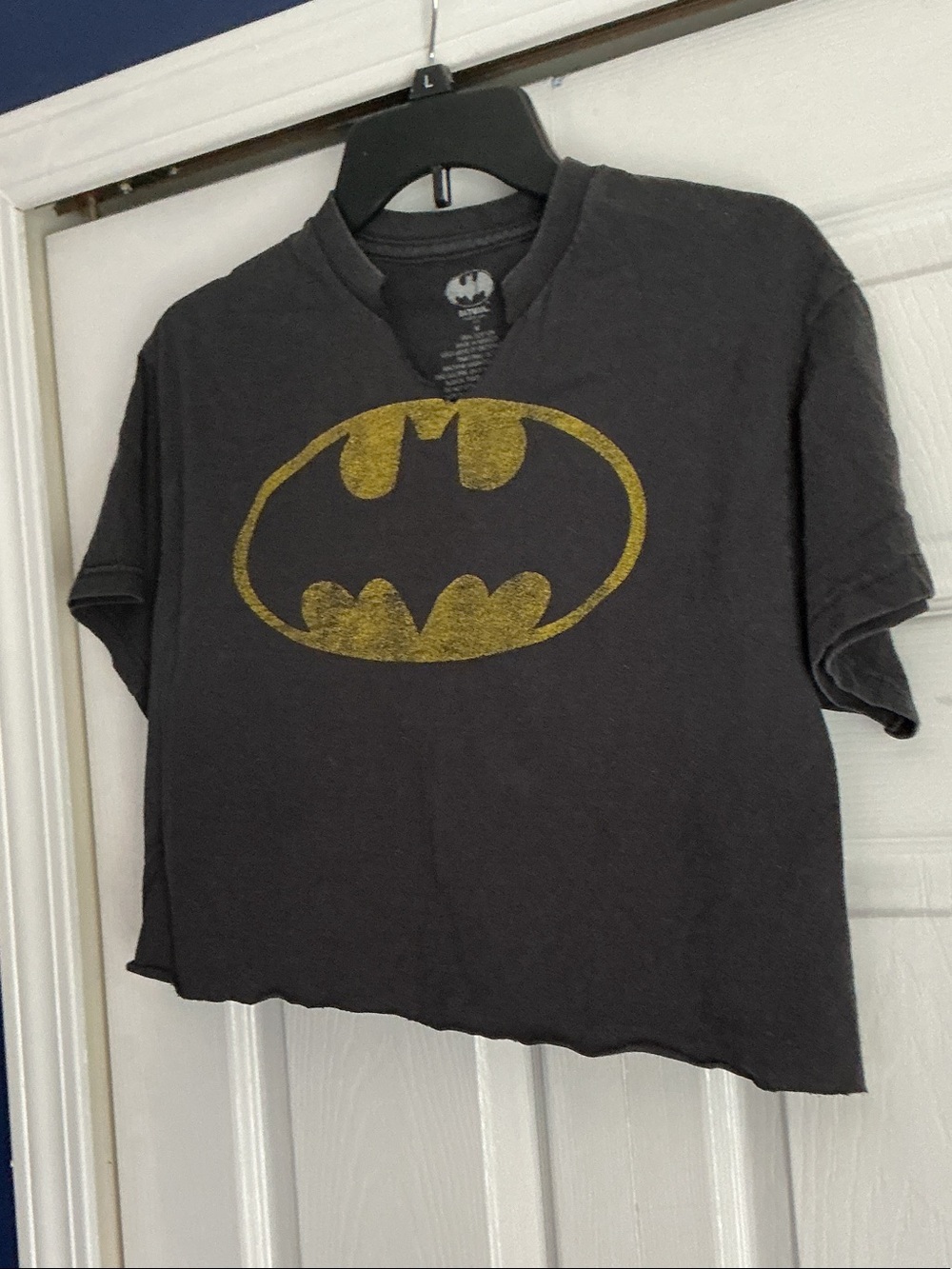 Batman Kids Short Sleeve Tee in Black with Gold Logo